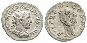Philippus I Arabs 304 - 309, Antoninianus, Rome, AD 306, AG 3.46 g. 
Ref: RIC 4 - VF