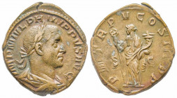 Philippus I Arabs 304 - 309, Sestertius, Rome, AD 306, AE 19.85 g. 
Ref: RIC 149 - Near EF, Pleasant brown patina