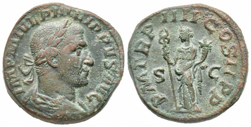 Philippus I Arabs 304 - 309, Sestertius, Rome, AD 307, AE 19.58 g.
Ref: RIC 150a...