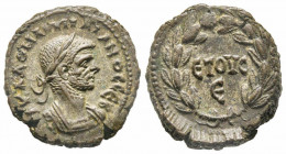 Aurelianus 270-275, Tetradrachm, Egypt, Alexandria, AD 273-274, AE 8.47 g. 
Ref: Dattari 5467 - Near EF