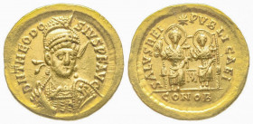 Theodosius II 426-429, Solidus, Constantinople, AD 426-429, AU 4.41 g.
Ref: RIC 237 , Depeyrot 79/1 - Good VF