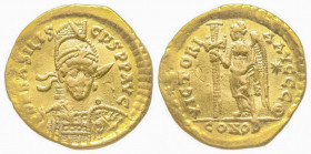 Basiliscus 475-476, Solidus, Constantinople, AD 475-476, AU 4.38 g. 
Ref: RIC 1003, LRC 607-612 - Near VF, Rare