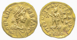 Zeno 476-491, Tremissis, Constantinople, AD 476-491, AU 1.45 g.
Ref: RIC 914, Dep. 108/4 - Near VF, Rare with CONOV
