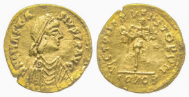 Anastasius 491-518, Tremissis, Constantinople, AD 491-518, AU 1.25 g.
Ref: Sear 8 - Near VF