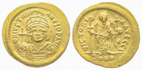 Iustinianus I 527 - 538, Solidus, Constantinople, AD 527-538, AU 4.48 g.
Ref: Sear 139 - Near EF