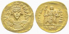 Phocas 602-610, Solidus, Constantinople, AD 607-609, AU 4.36 g
Ref: Sear 620 - Good VF