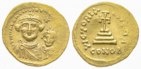 Heraclius, Solidu, Constantinople, AD 616-625, AU 4.51 g. 
Ref: Sear 738, DOC 13b, MIB 11 - Near EF