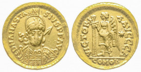 Ostrogoths
Theoderic , Solidus in the name of Anastasius, Rome, AD 489-526, AU 4.09 g.
Ref: Arslan 5 - Near EF