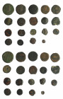 HISPANIA ANTIGUA. Lote de 19 piezas de Hispania antigua: Corduba (2), Gadir (9), Ilipense (4), Lascuta (2), Malaka (1), Untikesken (1). Varios valores...