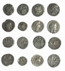 REPÚBLICA ROMANA. Lote de 8 monedas: 7 denarios y 1 quinario: Tituria, Antonia, Matiena, Anónimo, Aemilia, Aburia, Rubria y quinario de Porcia. BC+/MB...