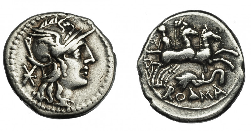 REPÚBLICA ROMANA. CAECILIA. Denario. Roma (128 a.C.). R/ Cabeza de elefante; exe...