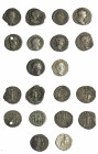 IMPERIO ROMANO. Lote de 10 denarios alto-imperiales, 1 de ellos con agujero y otros 3 con roturas. BC/MBC-.