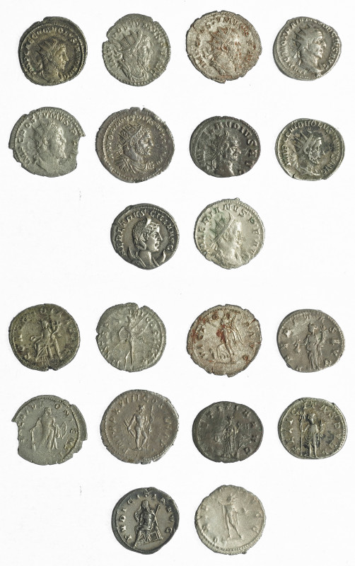 IMPERIO ROMANO. Lote de 10 antoninianos: Herenia Etruscila, Póstumo (3), Caracal...