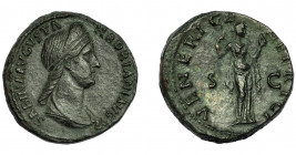 IMPERIO ROMANO. SABINA. Sestercio. Roma (136-138). R/ Venus a der. con manzana y sujetándose el vestido; VENERI GENETRICI, S-C. AE 27,01 g. 31,4 mm. R...