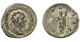 IMPERIO ROMANO. TRAJANO DECIO. Antoniniano. Roma (249). R/ Pannonia con signum mirando a der. VE 3,99 g. 23 mm. RIC-5. P.O. EBC-. Rara.