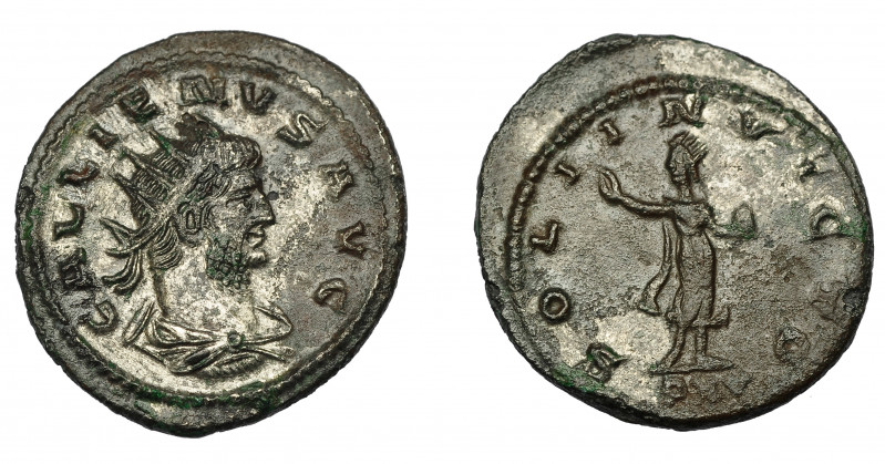 IMPERIO ROMANO. GALIENO. Antoniniano. Asia (267). R/ Sol con globo a der.; SOLI ...