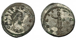 IMPERIO ROMANO. GALIENO. Antoniniano. Asia (267). R/ Sol con globo a der.; SOLI INVICTO, exergo PXV. VE 3,42 g. 22,2 mm. RIC-611. R.P.O. EBC-/MBC.