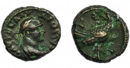 IMPERIO ROMANO. CLAUDIO II. Tetradracma. Alejandría (269-270). R/ Águila a der. con cabeza vuelta y corona en el pico; fecha L-G (gamma). VE 9,04 g. 2...