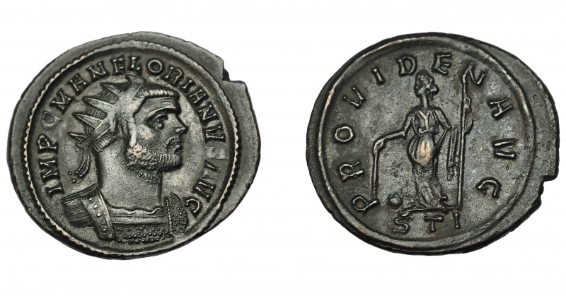 IMPERIO ROMANO. FLORIANO. Antoniniano. Ticinum (276). R/ Providentia a izq. con ...