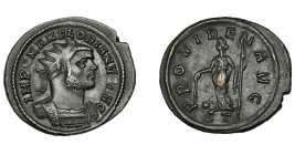 IMPERIO ROMANO. FLORIANO. Antoniniano. Ticinum (276). R/ Providentia a izq. con bastón, cetro y globo a sus pies; PROVIDEN AVG, exergo STI. VE 2,89 g,...