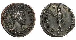 IMPERIO ROMANO. PROBO. Antoniniano. Lugdunum, (276-282). R/ Minerva con lanza, escudo y rama de olivo; COMITI PROBI AVG, exergo I. VE 4,01 g. 21,1 mm....