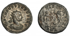 IMPERIO ROMANO. PROBO. Antoniniano. Serdica (276-282). R/ Providentia con dos estandartes frente al Sol; PROVIDEN DEOR, exergo KA(-). VE 4,98 g. 23,1 ...