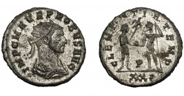 IMPERIO ROMANO. PROBO. Antoniniano. Cizycus (276-282). R/ Probo con cetro rematado en águila recibe globo de Júpiter frente a él; CLEMENTIA TEMP, P/XX...