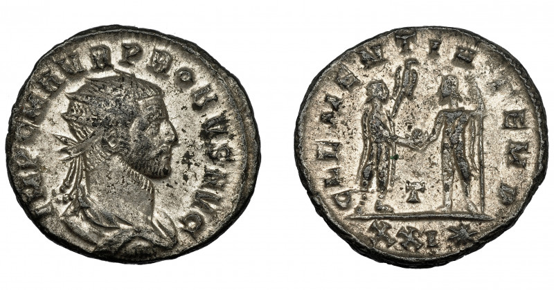 IMPERIO ROMANO. PROBO. Antoniniano. Cizycus (276-282). R/ Probo con cetro remata...