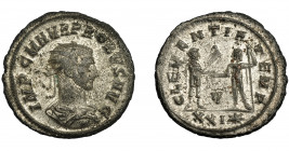 IMPERIO ROMANO. PROBO. Antoniniano. Cizycus (276-282). R/ Probo con cetro rematado en águila recibe globo de Júpiter frente a él; CLEMENTIA TEMP, V/XX...