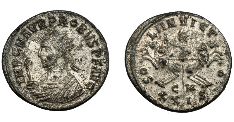 IMPERIO ROMANO. PROBO. Antoniniano. Cizycus (276-282). R/ Sol en cuadriga fronta...