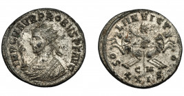 IMPERIO ROMANO. PROBO. Antoniniano. Cizycus (276-282). R/ Sol en cuadriga frontal; SOLI INVICTO, C-M/XXIS. VE 3,83 g. 23,4 mm. RIC-911. R.P.O. EBC-.