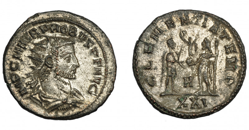 IMPERIO ROMANO. PROBO. Antoniniano. Antioquía (276-282). R/ Probo con cetro a de...