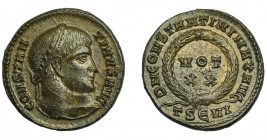 IMPERIO ROMANO. CONSTANTINO I. Follis. Tesalónica (324). R/ Láurea rodeando VOT/XX, exergo TSEVI. AE 3,21 g. 18 mm. RIC-123. EBC-/EBC.