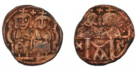 IMPERIO BIZANTINO. LEÓN IV. Follis. Constantinopla (775-780). Follis. AE 4,42 g. 24,3 mm. SBB-1587. BC+.