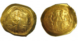 IMPERIO BIZANTINO. CONSTANTINO X. Histamenon Nomisma. Constantinopla (1059-1067). A/ Cristo entronizado de frente. R/ Emperador de pie con espada y or...