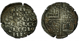 REINOS DE CASTILLA Y LEÓN. ALFONSO X. Dinero. Marca cruz. VE 1 g. 18 mm. III-235. BMM-362. Cospel abierto. MBC.
