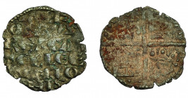 REINOS DE CASTILLA Y LEÓN. ALFONSO X. Dinero. Marca cruz. VE 0,76 g. 17,9 mm. III-235. BMM-362. MBC-.