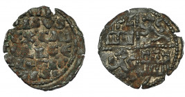 REINOS DE CASTILLA Y LEÓN. ALFONSO X. Dinero de seis líneas. Marca espada. VE 0,77 g. 17,6 mm. III-244. BMM-367. MBC. Escasa.