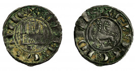 REINOS DE CASTILLA Y LEÓN. ALFONSO X. Pepión-dinero. Burgos. VE 1,07 g. 18,9 mm. III-248. BMM-346. MBC-/MBC.