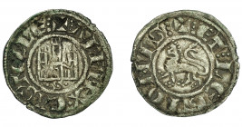 REINOS DE CASTILLA Y LEÓN. ALFONSO X. Pepión-dinero. Sevilla. S entre puntos. VE 0,98 g. 19,1 mm. III-254.1. BMM-348.1. MBC.