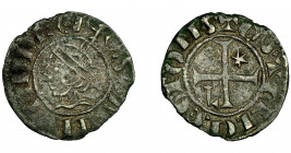 REINOS DE CASTILLA Y LEÓN. SANCHO IV. Seisén-meaja coronada. León. VE 0,54 g. 14,2 mm. III-311.1. BMM-443.1. MBC-/MBC.