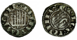 REINOS DE CASTILLA Y LEÓN. FERNANDO IV. Pepión-dinero. Burgos. Ley. anv. F REGIS. VE 0,66 g. 18,6 mm. III-319.1. BMM-450.1. MBC.