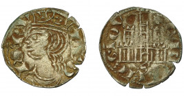 REINOS DE CASTILLA Y LEÓN. ALFONSO XI. Cornado. Sevilla. VE 0,71 g. 20,2 mm. III-340. BMM-477. Cospel abierto. MBC/MBC-.