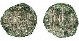 REINOS DE CASTILLA Y LEÓN. ALFONSO XI. Cornado. Sevilla. S tumbada. VE 0,93 g. 18,8 mm. III-340.2. BMM-477.2. Oxidaciones. MBC.
