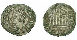 REINOS DE CASTILLA Y LEÓN. ALFONSO XI. Cornado. Coruña. Venera moderna bajo castillo. VE 0,91 g. 19,1 mm. III-343.1. BMM-479.2. MBC-.