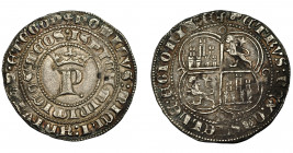 REINOS DE CASTILLA Y LEÓN. PEDRO I. Real. Sevilla. AR 3,22 g. 26,4 mm. III-380. BMM-528. MBC+.