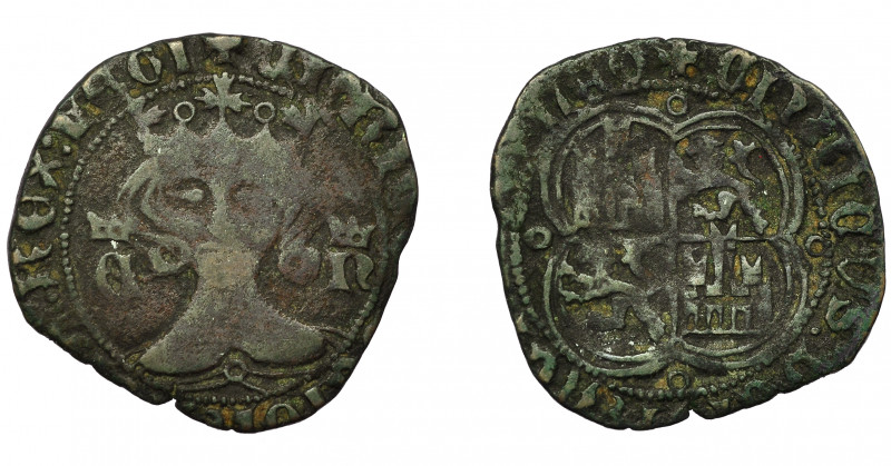 REINOS DE CASTILLA Y LEÓN. ENRIQUE II. Real de vellón sin ceca. VE 2,33 g. 23,6 ...