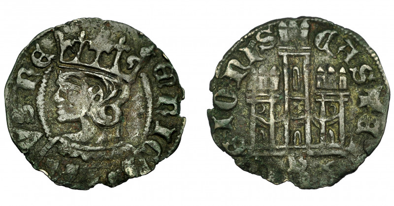 REINOS DE CASTILLA Y LEÓN. ENRIQUE II. Cornado. Burgos. VE 0,95 g. 19,7 mm. III-...