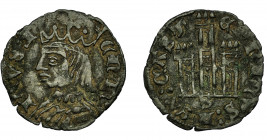 REINOS DE CASTILLA Y LEÓN. ENRIQUE II. Cornado. Sevilla. VE 0,86 g. 19,6 mm. III-491. BMM-672. MBC+.