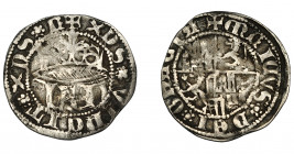 REINOS DE CASTILLA Y LEÓN. ENRIQUE IV. 1/2 real. Segovia. AR 1,45 g. 18,6 mm. III-725. BMM-933.BC+.